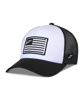 Load image into Gallery viewer, Alpinestars Flag Snapback Hat - White/Black - View 1 | Everest Motorcycles