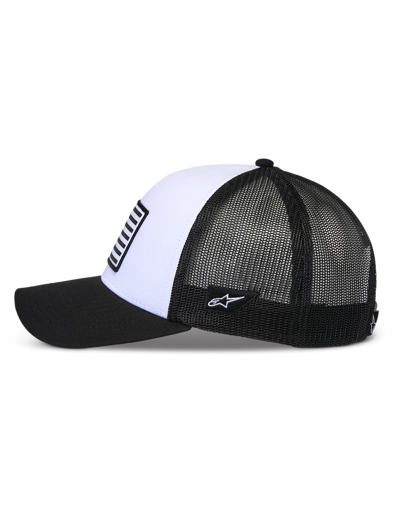 Alpinestars Flag Snapback Hat - White/Black - View 2 | Everest Motorcycles