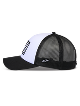 Load image into Gallery viewer, Alpinestars Flag Snapback Hat - White/Black - View 2 | Everest Motorcycles