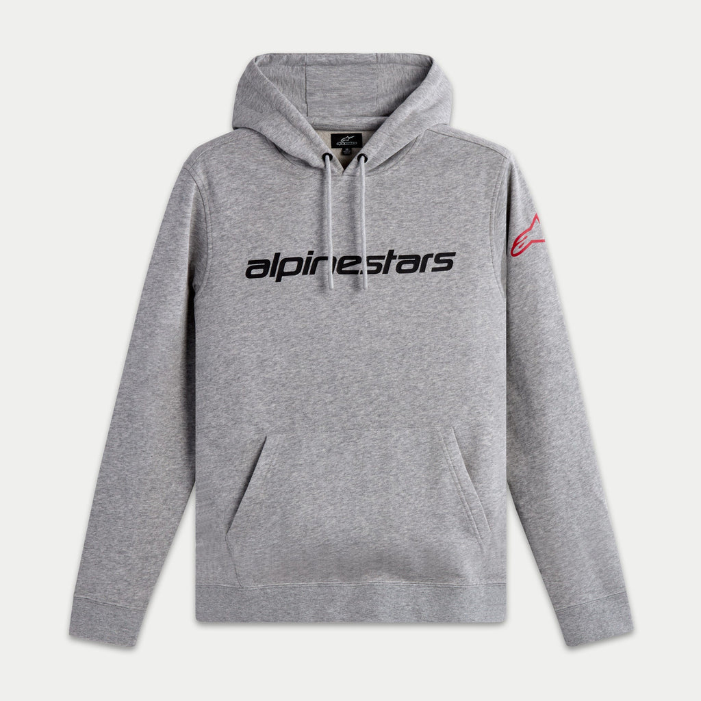 Alpinestars Linear Wordmark V3 Hoodie - Grey Heather/Red/Black