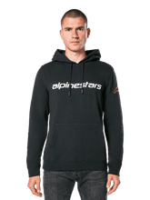 Load image into Gallery viewer, Alpinestars Linear Wordmark V3 Hoodie - Black/White/Red