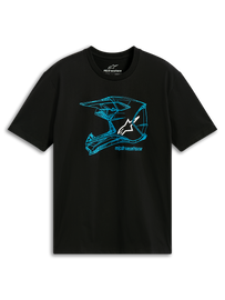 Alpinestars MX Helmet CSF Tee - Black/Blue - View 1 | Everest Motorcycles