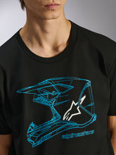 Load image into Gallery viewer, Alpinestars MX Helmet CSF Tee - Black/Blue - View 5 | Everest Motorcycles
