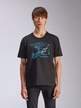 Load image into Gallery viewer, Alpinestars MX Helmet CSF Tee - Black/Blue - View 2 | Everest Motorcycles