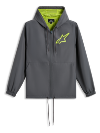 Alpinestars Speeder Chromium Windbreaker Jacket - Charcoal/High Vis Yellow - View 1 | Everest Motorcycles