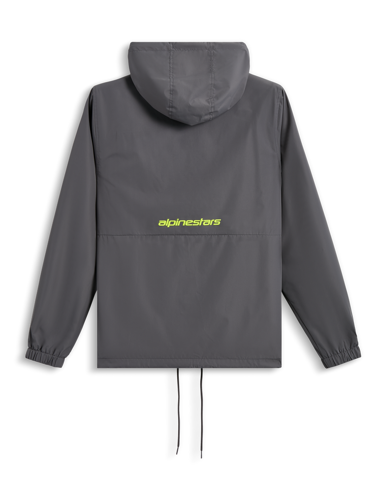 Alpinestars Speeder Chromium Windbreaker Jacket - Charcoal/High Vis Yellow - View 2 | Everest Motorcycles
