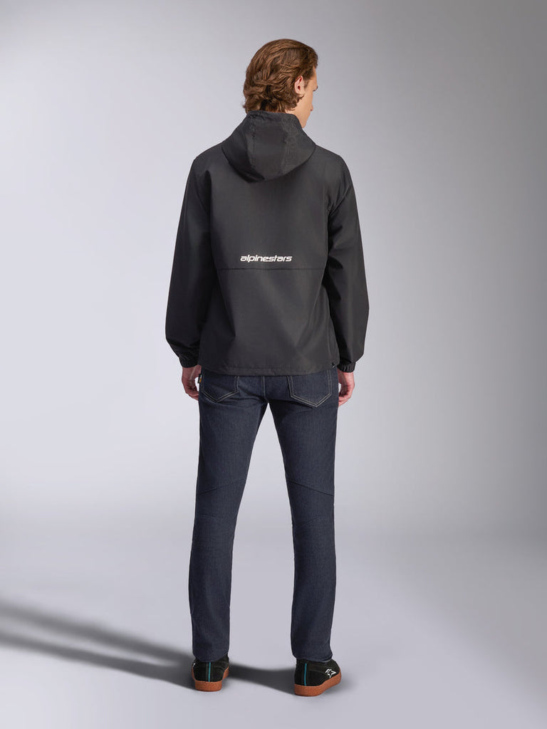 Alpinestars Speeder Chromium Windbreaker Jacket - Black/White - View 3 | Everest Motorcycles