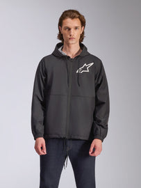 Alpinestars Speeder Chromium Windbreaker Jacket - Black/White - View 1 | Everest Motorcycles