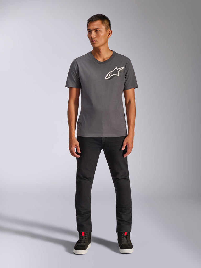 Alpinestars Shaded CSF Short Sleeve Tee - Charcoal - View 3 | Everest Motorcycles