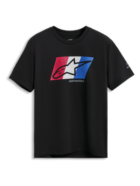 Alpinestars Global CSF Short Sleeve Tee - Black/Red/White/Blue - View 1 | Everest Motorcycles