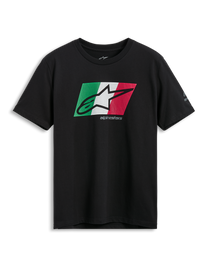 Alpinestars Global CSF Short Sleeve Tee - Black/Green/White/Red - View 1 | Everest Motorcycles
