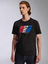 Load image into Gallery viewer, Alpinestars Global CSF Short Sleeve Tee - Black/Red/White/Blue - View 5 | Everest Motorcycles