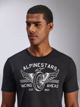 Load image into Gallery viewer, Alpinestars Heritage Patch CSF Short Sleeve Tee - Black - View 5 | Everest Motorcycles