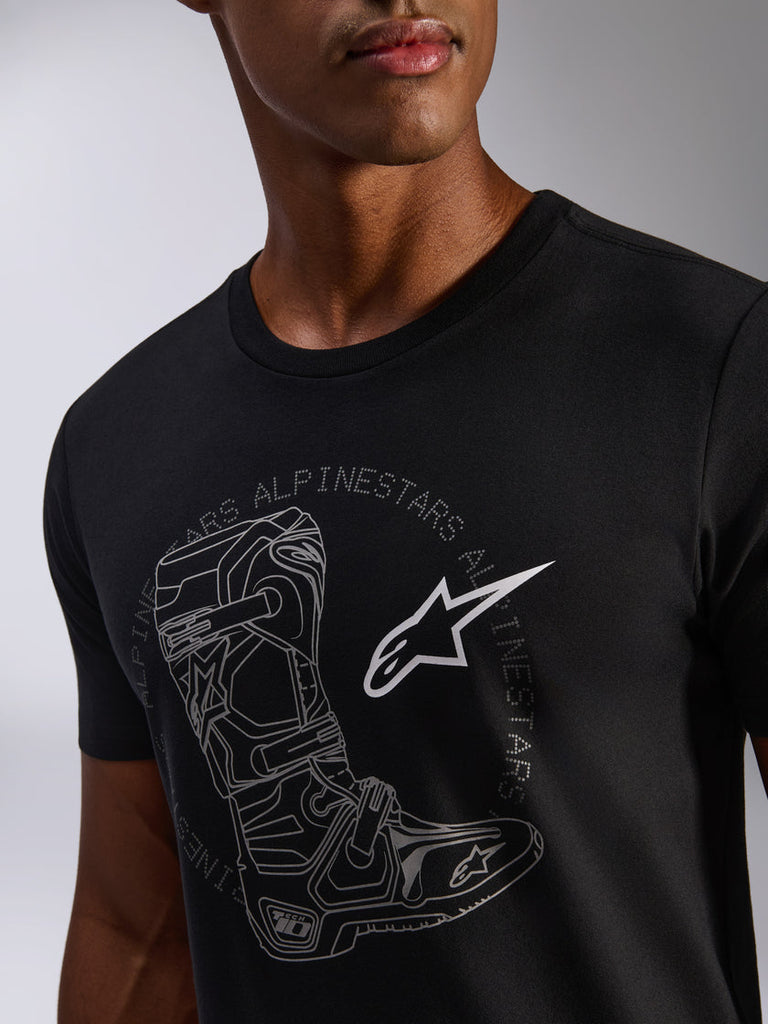 Alpinestars Tech Boot CSF Sleeve Tee - Black - View 5 | Everest Motorcycles