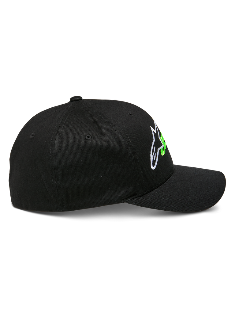Alpinestars Entitled Hat - Black/Green - View 4 | Everest Motorcycles