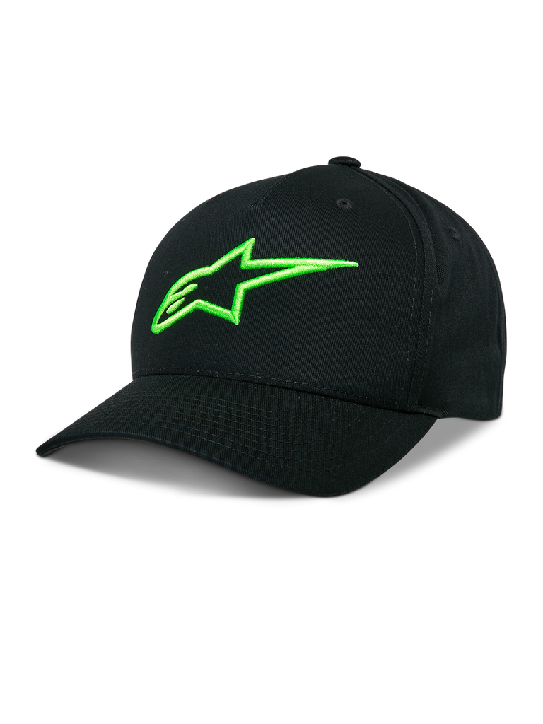 Alpinestars Ageless Snapback Hat - Black/Green - View 1 | Everest Motorcycles