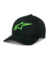 Load image into Gallery viewer, Alpinestars Ageless Snapback Hat - Black/Green - View 1 | Everest Motorcycles