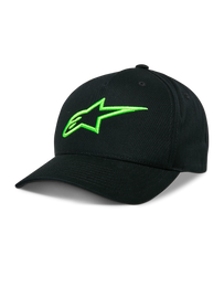 Alpinestars Ageless Snapback Hat - Black/Green - View 1 | Everest Motorcycles