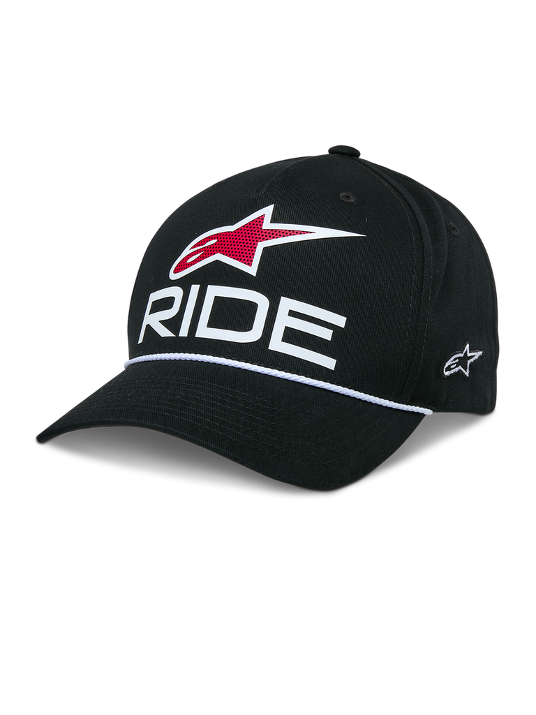 Alpinestars Ride Comp Snapback Hat - Black/White/Red - View 1 | Everest Motorcycles