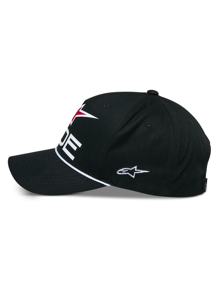 Alpinestars Ride Comp Snapback Hat - Black/White/Red - View 2 | Everest Motorcycles