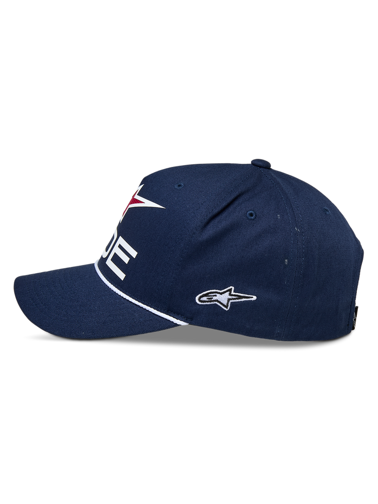 Alpinestars Ride Comp Snapback Hat - Navy/White/Red - View 2 | Everest Motorcycles