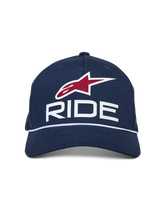 Load image into Gallery viewer, Alpinestars Ride Comp Snapback Hat - Navy/White/Red - View 5 | Everest Motorcycles