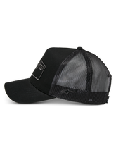 Load image into Gallery viewer, Alpinestars Focus Trucker Hat - Black/Black - View 2 | Everest Motorcycles