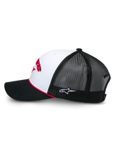 Load image into Gallery viewer, Alpinestars Agree Trucker Hat - White/Black - View 2 | Everest Motorcycles