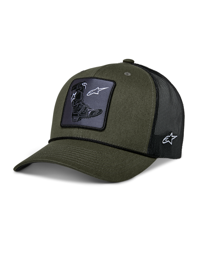 Alpinestars Booted Trucker Hat - Military Black - View 1 | Everest Motorcycles