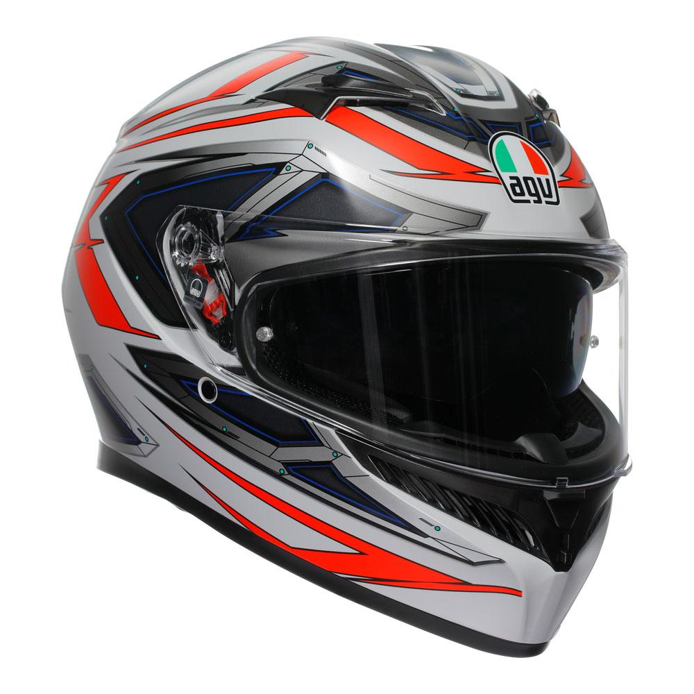 AGV K3 - SPACE MATT WHITE/RED FLUO