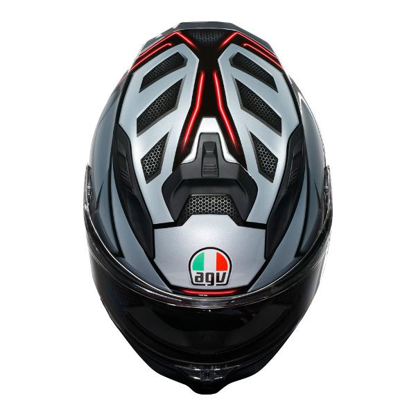 AGV K7 Jaeger Full Face Helmet - Black/Silver - View 7 | Everest Motorcycles