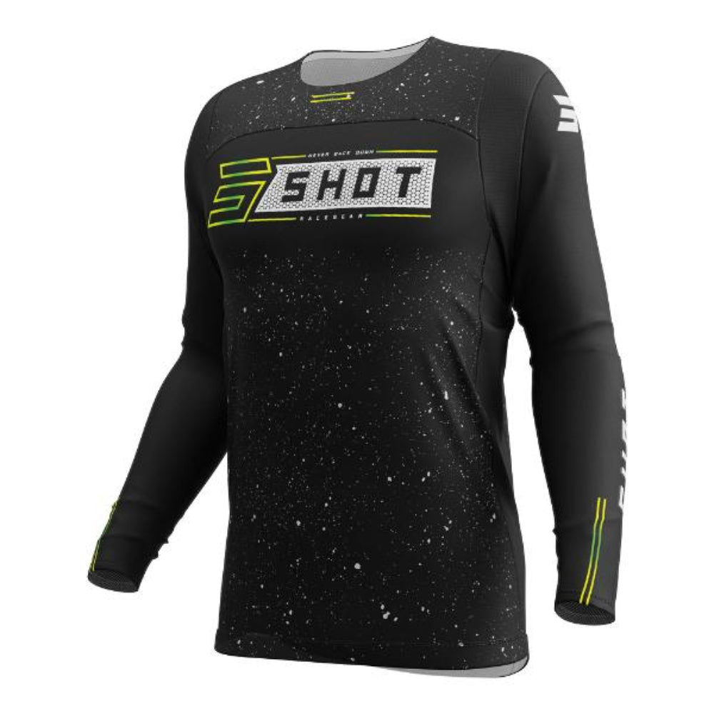 Shot Contact Art Sport finishing collar Jersey - Black