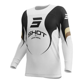 Shot Contact Manta Sport Finishing Collar Jersey - White