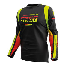 Load image into Gallery viewer, Shot Devo Block Lycra Collar Panel Jersey - Neon Yellow