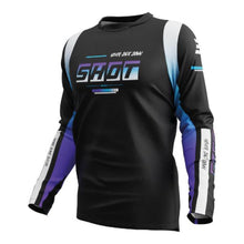 Load image into Gallery viewer, Shot Devo Block Lycra Collar Panel Jersey - Purple