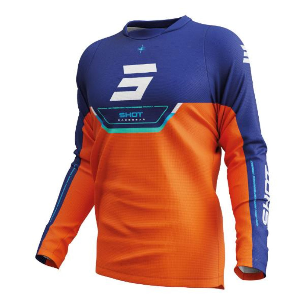 Shot Devo Daytona Lycra Collar Jersey - Orange