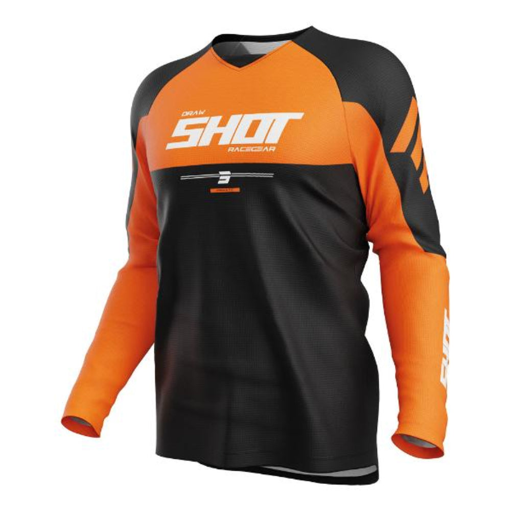 Shot Draw Private Lycra Collar Panel Jersey - Orange