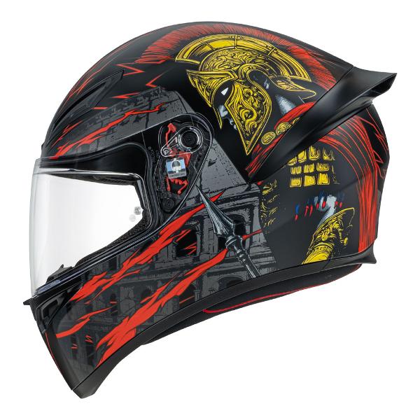 AGV K1 S Gladiator Full Face Helmet - Matt Black/Gold/Red