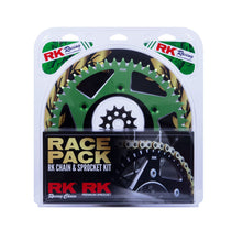 Load image into Gallery viewer, PRO PACK - RK CHAIN &amp; SPROCKET KIT GOLD+GREEN 13/48 KX250F 06-23