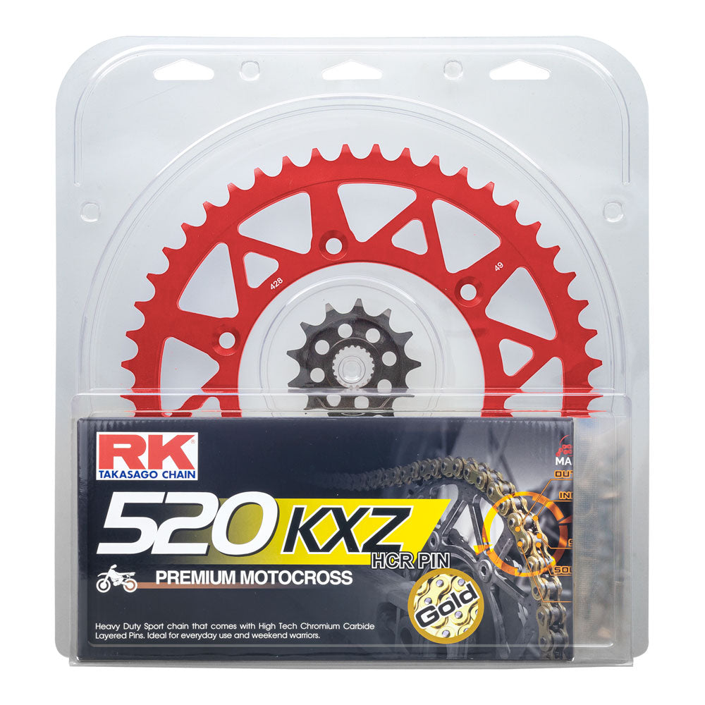 LITE PACK - RK CHAIN & SPROCKET KIT RED - 13/50 CRF250R 04-17