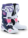 Alpinestars Tech 10 (MY20) Boots - White/Violet/Navy Blue/Fluropink