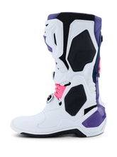 Load image into Gallery viewer, Alpinestars Tech 10 (MY20) Boots - White/Violet/Navy Blue/Fluropink - View 4 | Everest Motorcycles