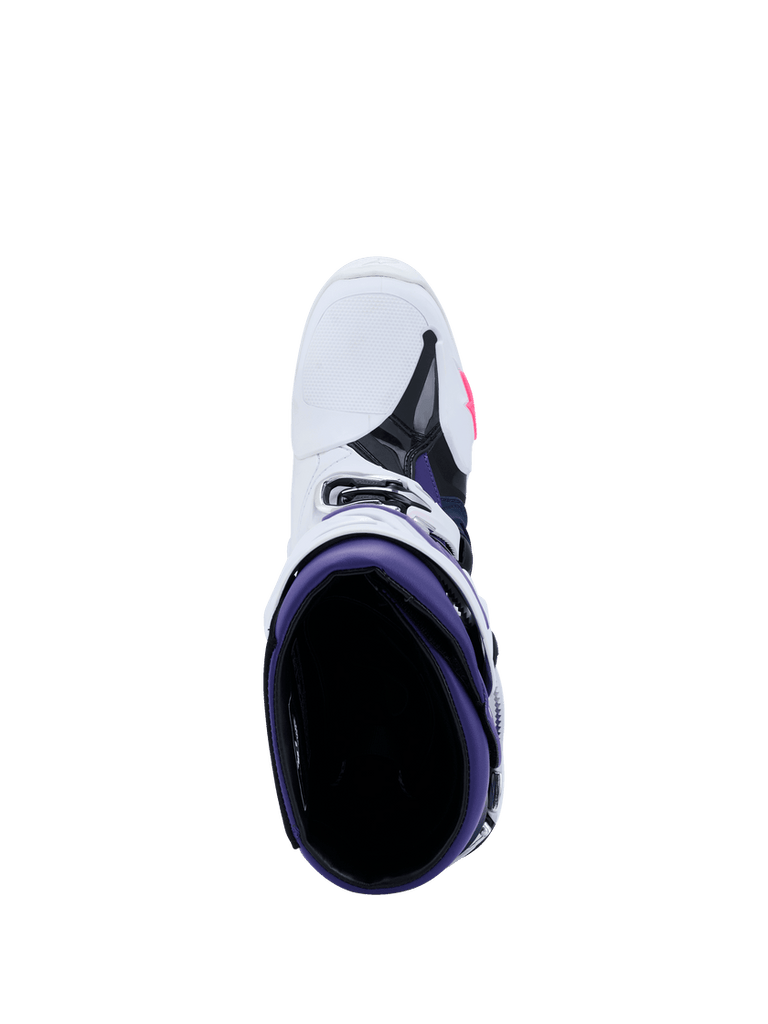 Alpinestars Tech 10 (MY20) Boots - White/Violet/Navy Blue/Fluropink - View 5 | Everest Motorcycles