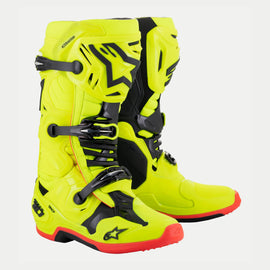 Alpinestars Tech 10 Boots - Fluro Yellow Black Fluro Red