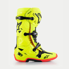 Load image into Gallery viewer, Alpinestars Tech 10 Boots - Fluro Yellow Black Fluro Red