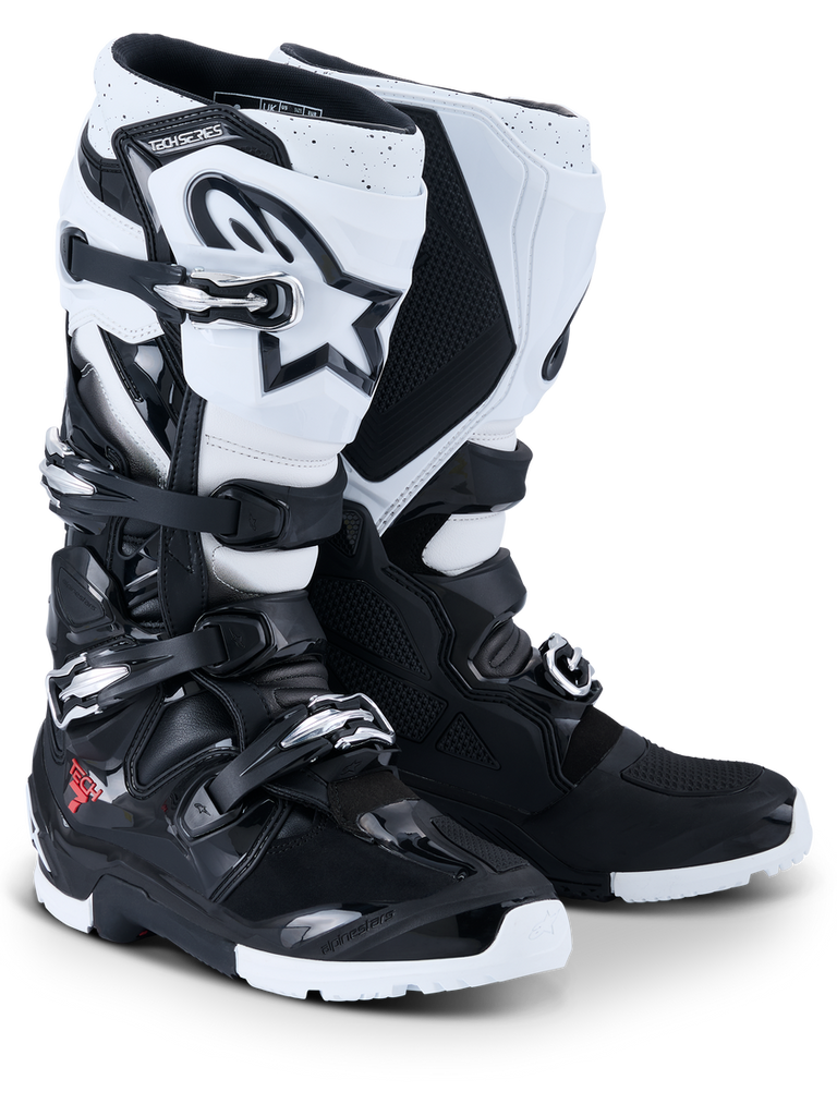 Alpinestars Tech 7 (MY26) Enduro Boots - Black/White - View 7 | Everest Motorcycles