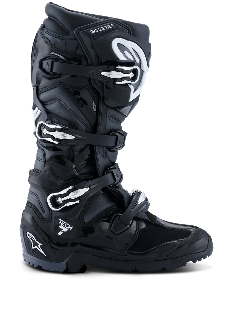 Alpinestars Tech 7 (MY26) Enduro Boots - Black/Athracite/White - View 1 | Everest Motorcycles