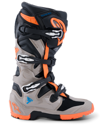 Alpinestars Tech 7 (MY26) Enduro Boots - Black/Warm-Gray/Fluro-Orange - View 2 | Everest Motorcycles