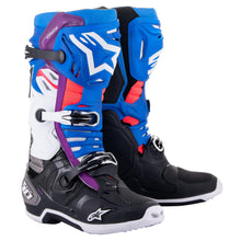 Load image into Gallery viewer, Alpinestars Tech 10 Supervented Boots - Black-Enamel Blue Purple White