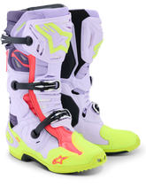 Load image into Gallery viewer, Alpinestars Tech 10 (MY20) Supervented Boots - Purple/Fluro Yellow/Diva-Pink - View 1 | Everest Motorcycles